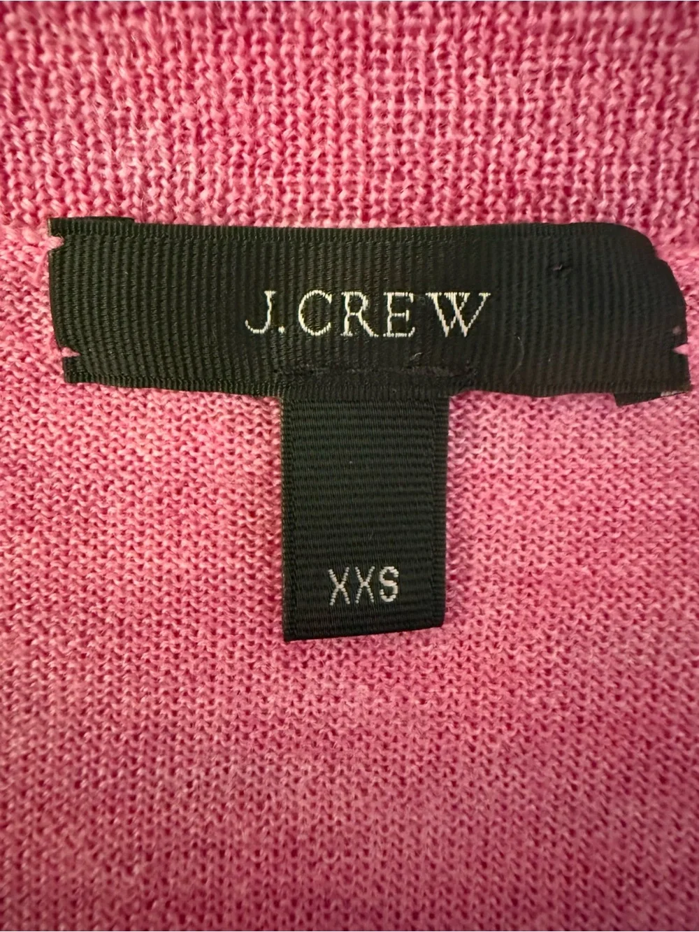 J. Crew V-Neck Merino Wool Sweater in Beautiful Thulian Pink